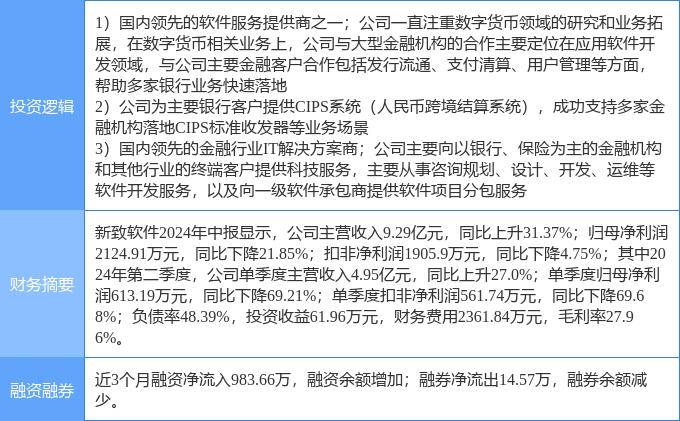 9月30日新致软件涨停分析：金融科技，跨境支付，数字人民币概念热股